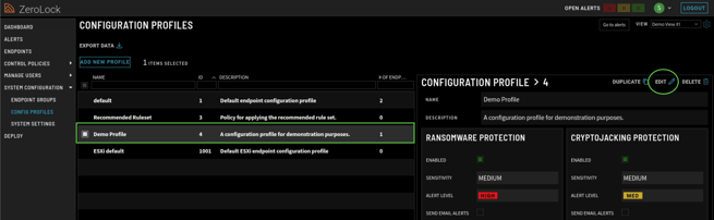 Edit Config Profile