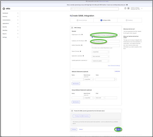 Step4_Create SAML Integration