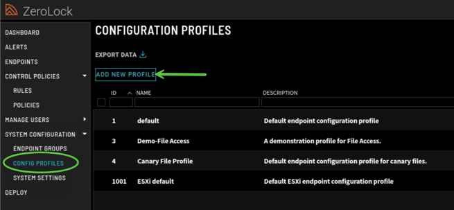 Step_1_Config Profiles Page