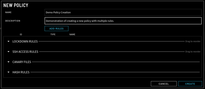 Step_2_New Policy Creation page