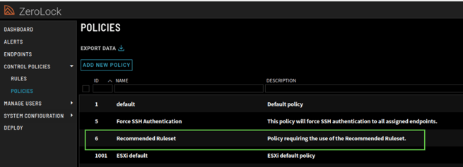 Step_5_Policies Window with Recommended Ruleset-2